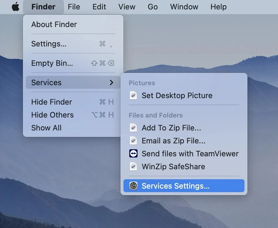 macOS: system settings
